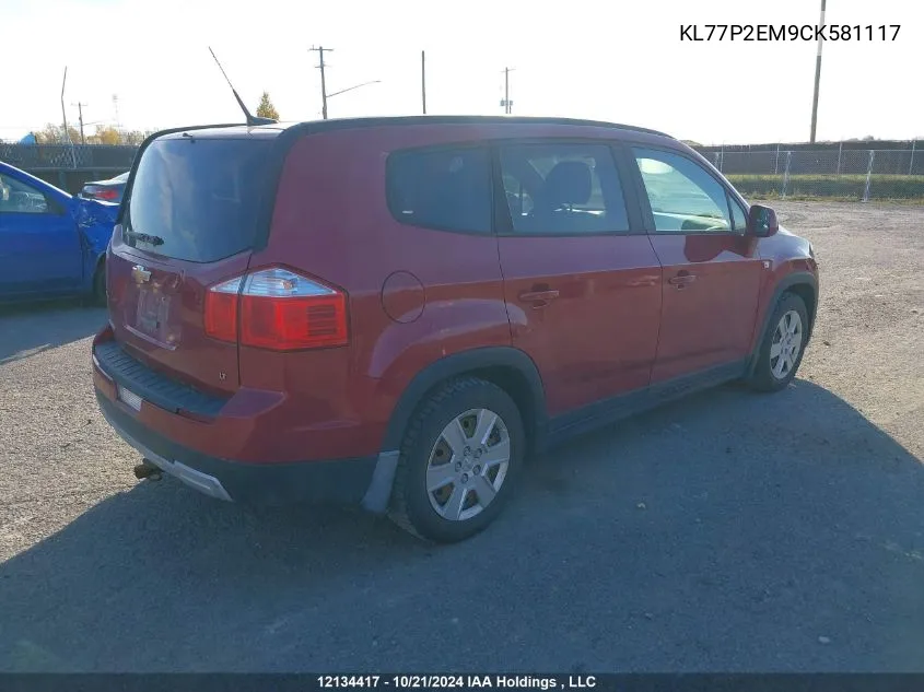 KL77P2EM9CK581117 2012 Chevrolet Orlando