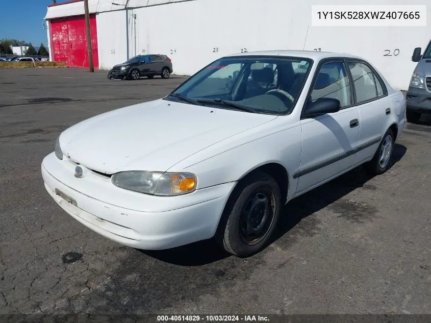 1Y1SK528XWZ407665 1998 Chevrolet Prizm Lsi