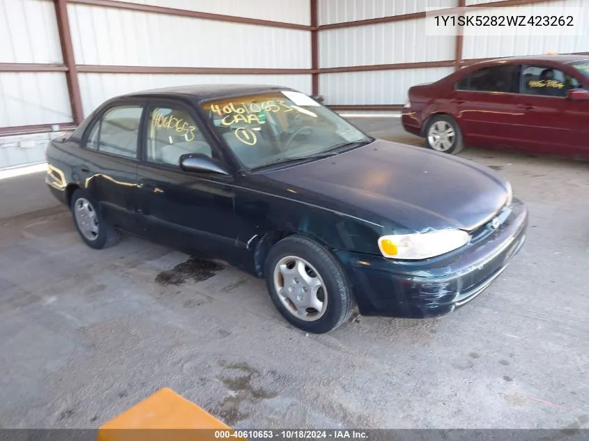 1998 Chevrolet Prizm Lsi VIN: 1Y1SK5282WZ423262 Lot: 40610653