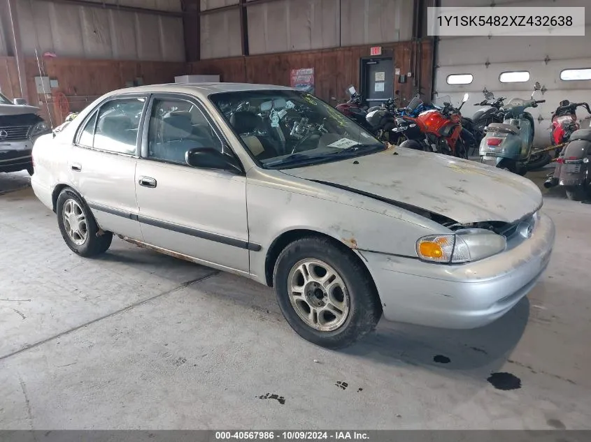 1999 Chevrolet Prizm Lsi VIN: 1Y1SK5482XZ432638 Lot: 40567986