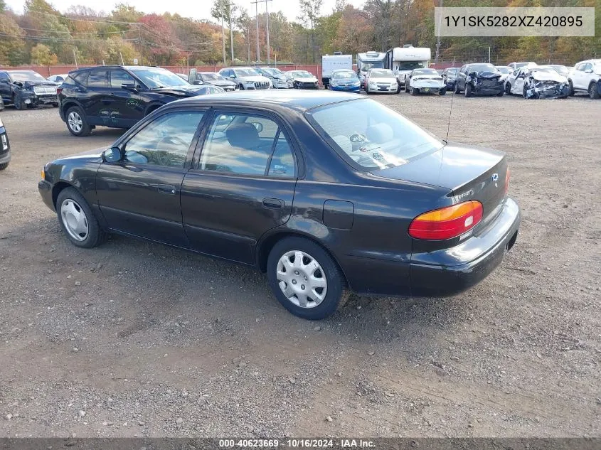 1999 Chevrolet Prizm VIN: 1Y1SK5282XZ420895 Lot: 40623669