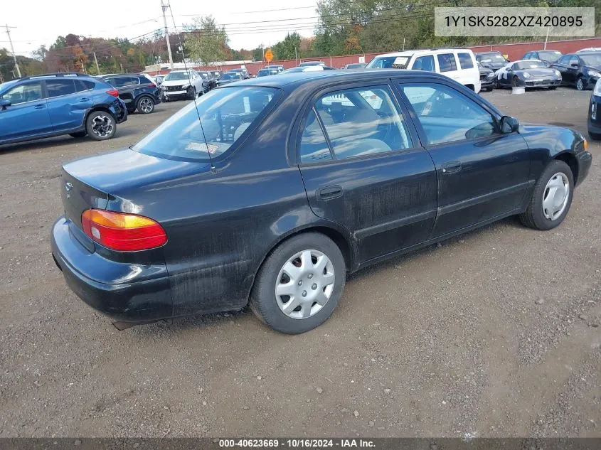 1999 Chevrolet Prizm VIN: 1Y1SK5282XZ420895 Lot: 40623669