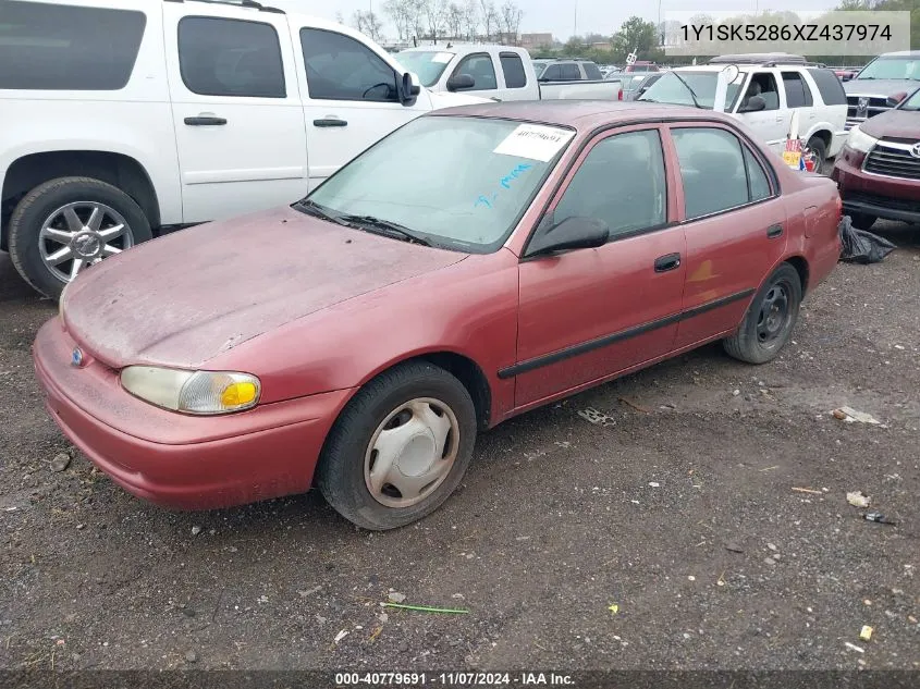 1999 Chevrolet Prizm VIN: 1Y1SK5286XZ437974 Lot: 40779691