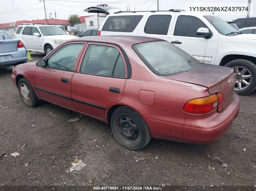 1999 Chevrolet Prizm VIN: 1Y1SK5286XZ437974 Lot: 40779691