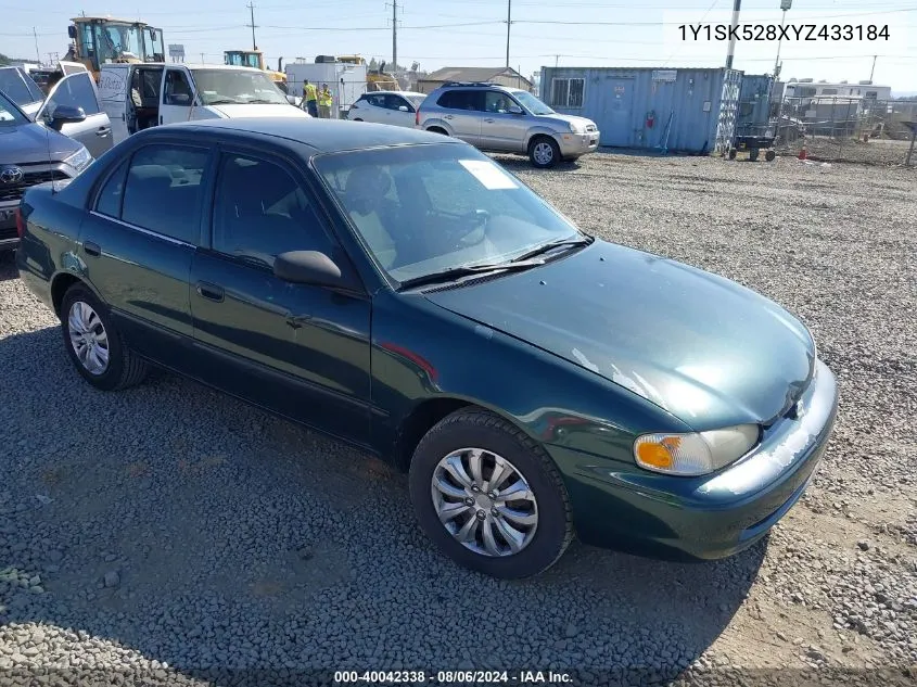 2000 Chevrolet Prizm VIN: 1Y1SK528XYZ433184 Lot: 40042338