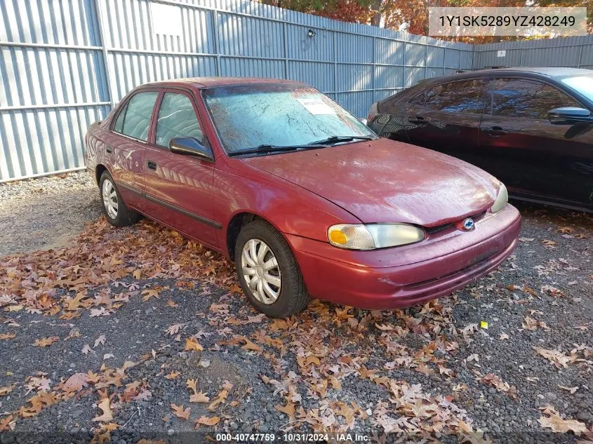 2000 Chevrolet Prizm VIN: 1Y1SK5289YZ428249 Lot: 40747759