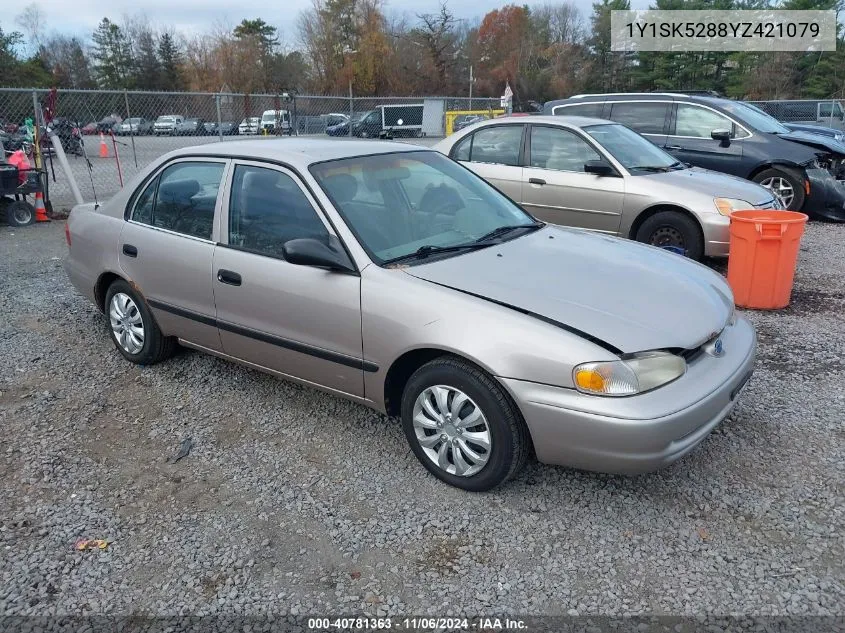 2000 Chevrolet Prizm VIN: 1Y1SK5288YZ421079 Lot: 40781363