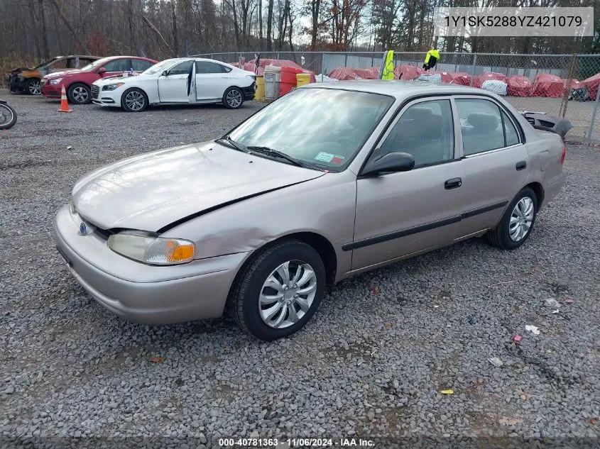 2000 Chevrolet Prizm VIN: 1Y1SK5288YZ421079 Lot: 40781363