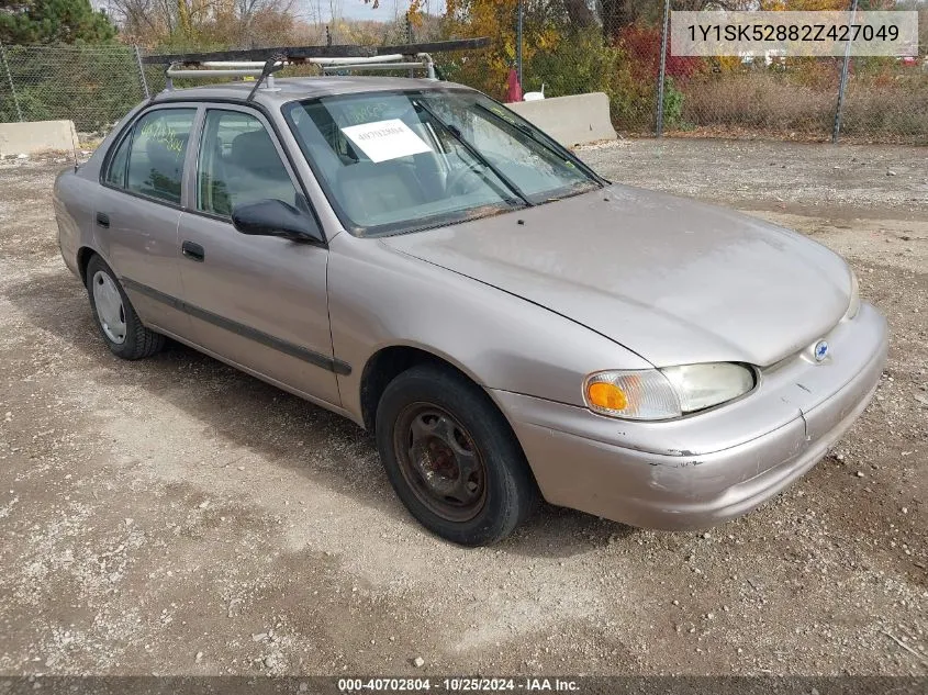 2002 Chevrolet Prizm VIN: 1Y1SK52882Z427049 Lot: 40702804