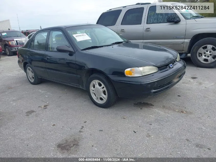 2002 Chevrolet Prizm VIN: 1Y1SK52842Z411284 Lot: 40808484