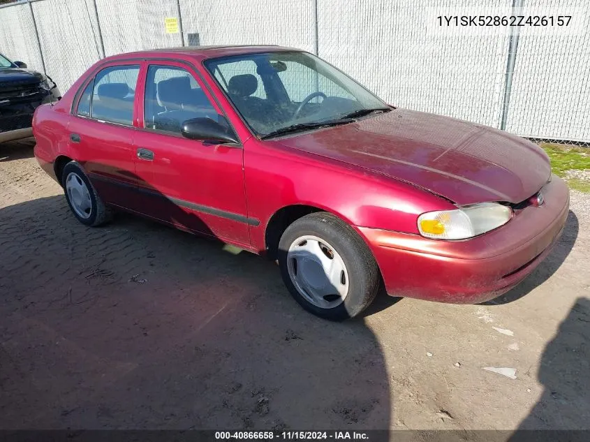 2002 Chevrolet Prizm VIN: 1Y1SK52862Z426157 Lot: 40866658