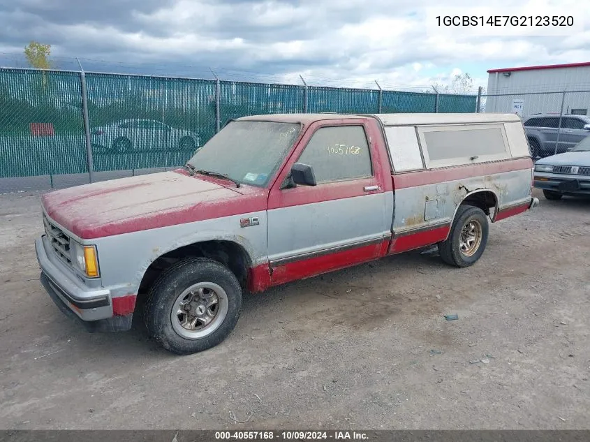 1986 Chevrolet S Truck S10 VIN: 1GCBS14E7G2123520 Lot: 40557168