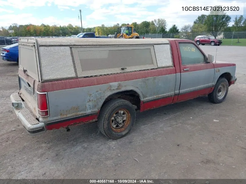 1986 Chevrolet S Truck S10 VIN: 1GCBS14E7G2123520 Lot: 40557168