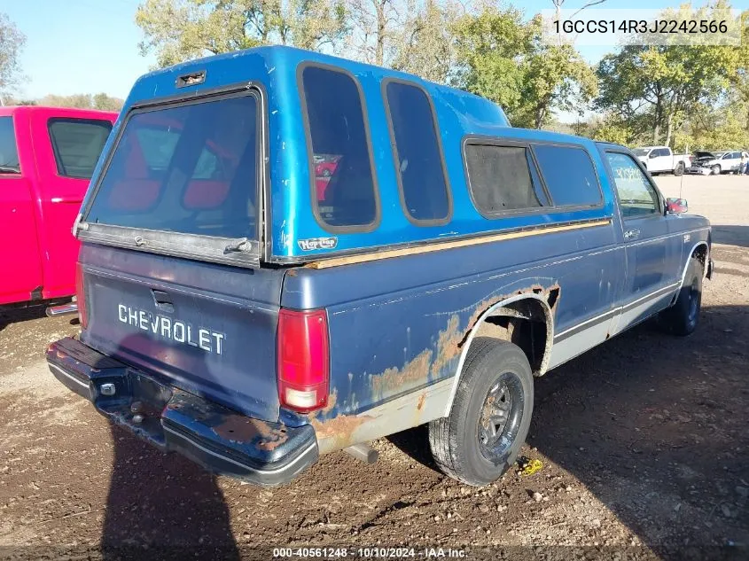 1988 Chevrolet S Truck S10 VIN: 1GCCS14R3J2242566 Lot: 40561248