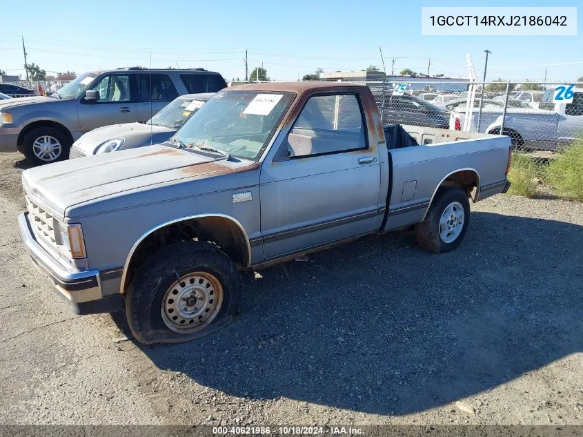 1988 Chevrolet S Truck S10 VIN: 1GCCT14RXJ2186042 Lot: 40621986