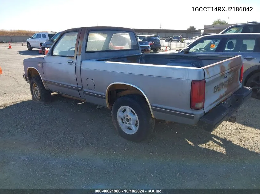 1988 Chevrolet S Truck S10 VIN: 1GCCT14RXJ2186042 Lot: 40621986