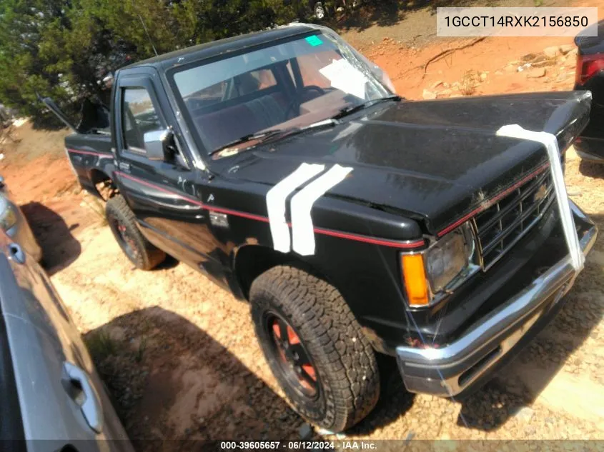 1989 Chevrolet S Truck S10 VIN: 1GCCT14RXK2156850 Lot: 39605657