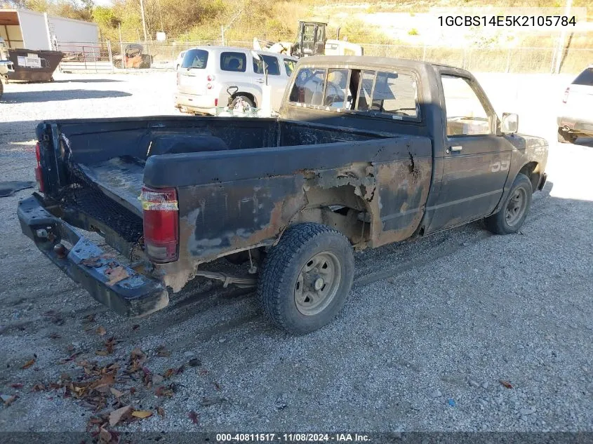 1989 Chevrolet S Truck S10 VIN: 1GCBS14E5K2105784 Lot: 40811517