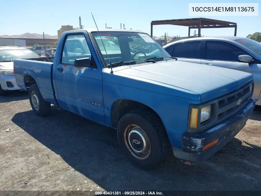 1991 Chevrolet S Truck S10 VIN: 1GCCS14E1M8113675 Lot: 40431351