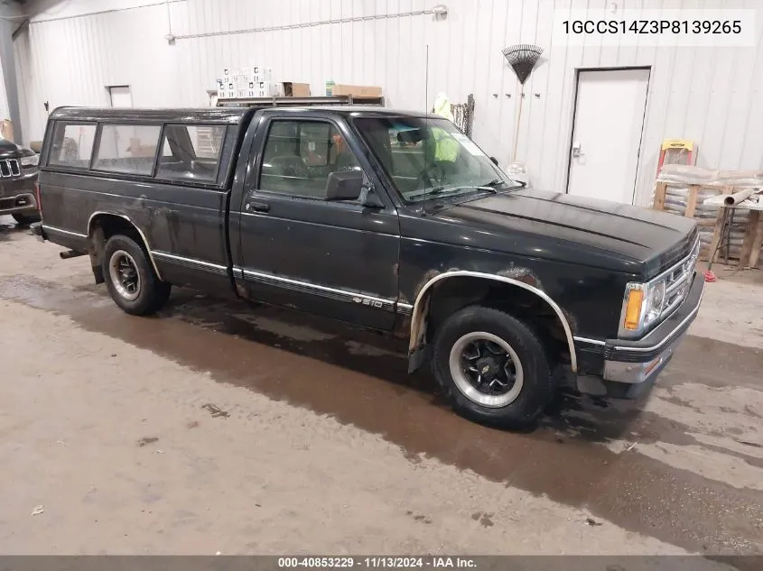 1993 Chevrolet S Truck S10 VIN: 1GCCS14Z3P8139265 Lot: 40853229