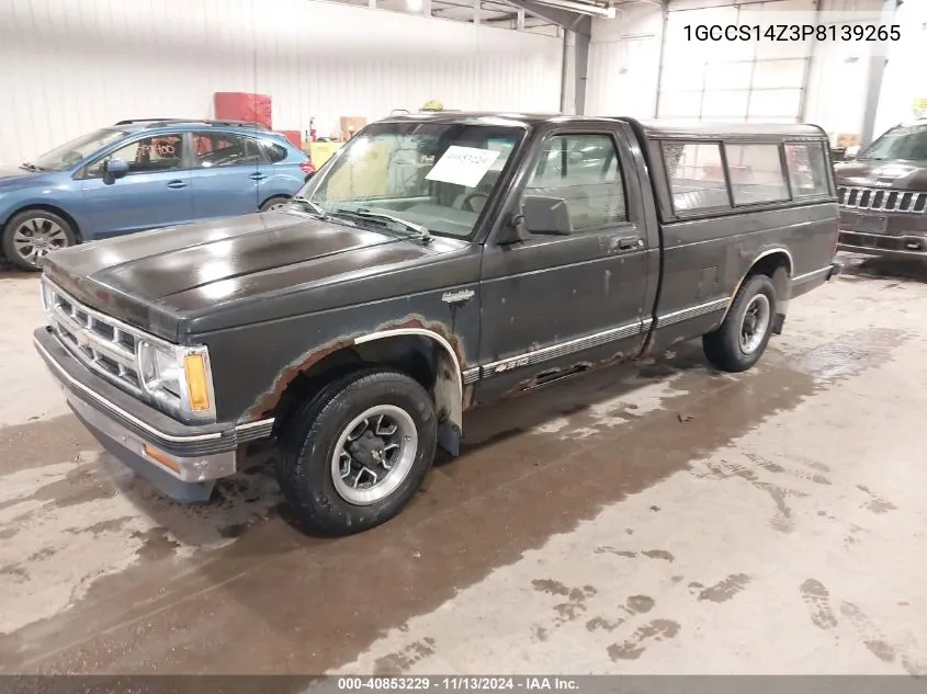 1993 Chevrolet S Truck S10 VIN: 1GCCS14Z3P8139265 Lot: 40853229