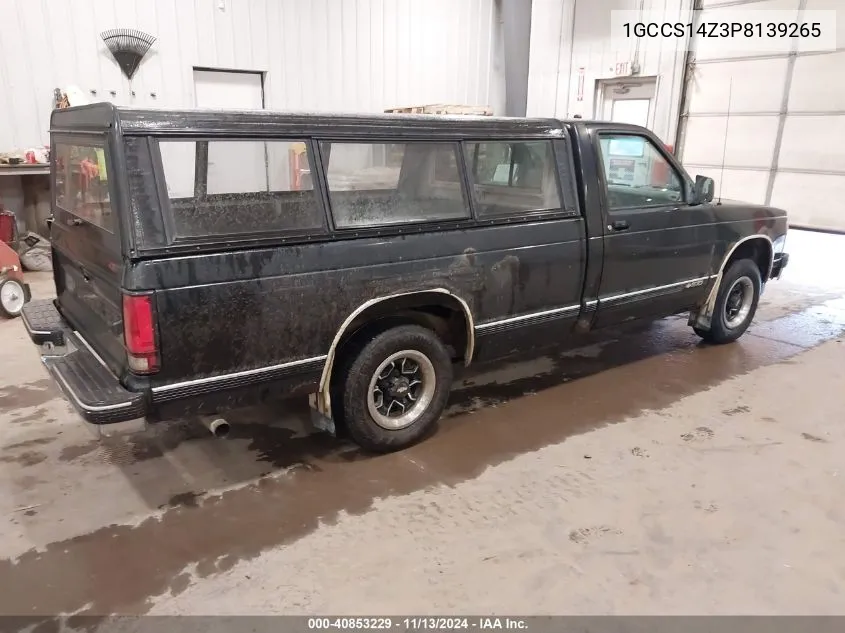 1993 Chevrolet S Truck S10 VIN: 1GCCS14Z3P8139265 Lot: 40853229