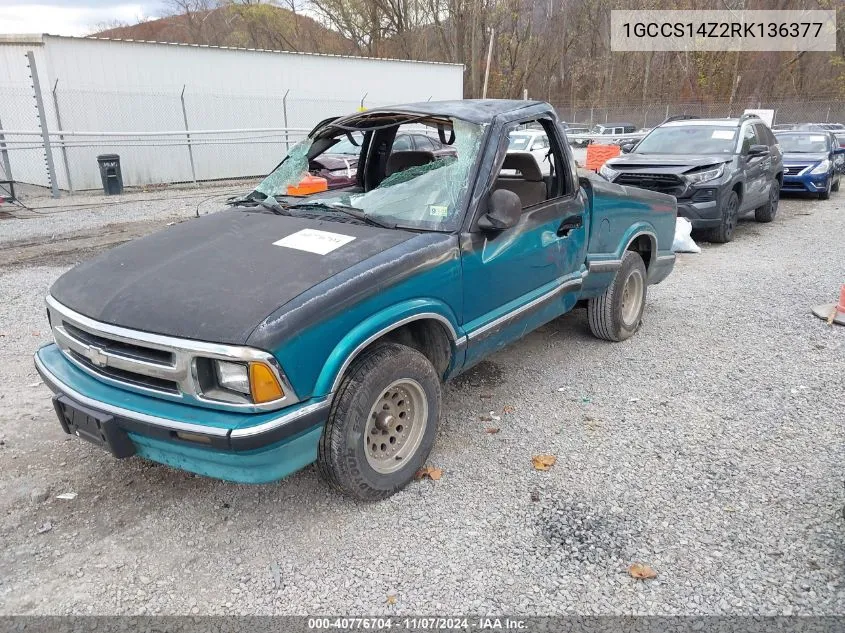 1994 Chevrolet S Truck S10 VIN: 1GCCS14Z2RK136377 Lot: 40776704