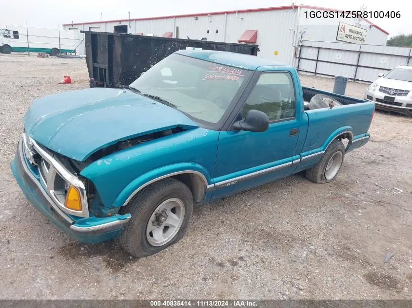 1994 Chevrolet S Truck S10 VIN: 1GCCS14Z5R8100406 Lot: 40835414