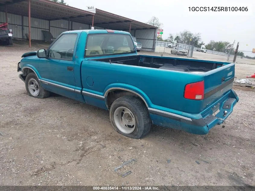 1994 Chevrolet S Truck S10 VIN: 1GCCS14Z5R8100406 Lot: 40835414