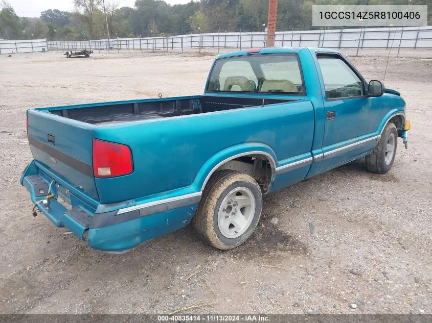 1994 Chevrolet S Truck S10 VIN: 1GCCS14Z5R8100406 Lot: 40835414