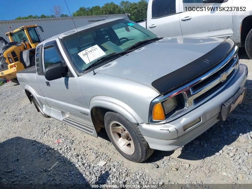 1995 Chevrolet S Truck S10 VIN: 1GCCS19W1SK237852 Lot: 39769090