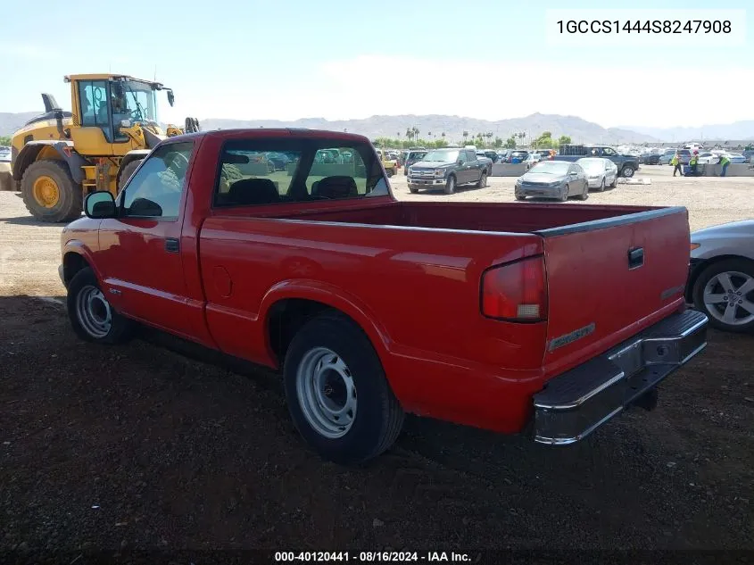 1995 Chevrolet S Truck S10 VIN: 1GCCS1444S8247908 Lot: 40120441