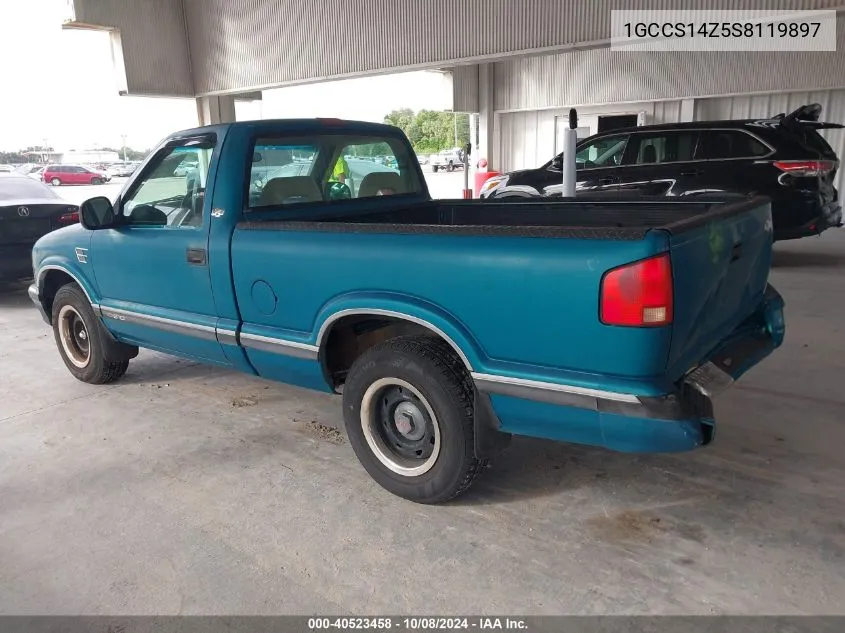 1995 Chevrolet S Truck S10 VIN: 1GCCS14Z5S8119897 Lot: 40523458