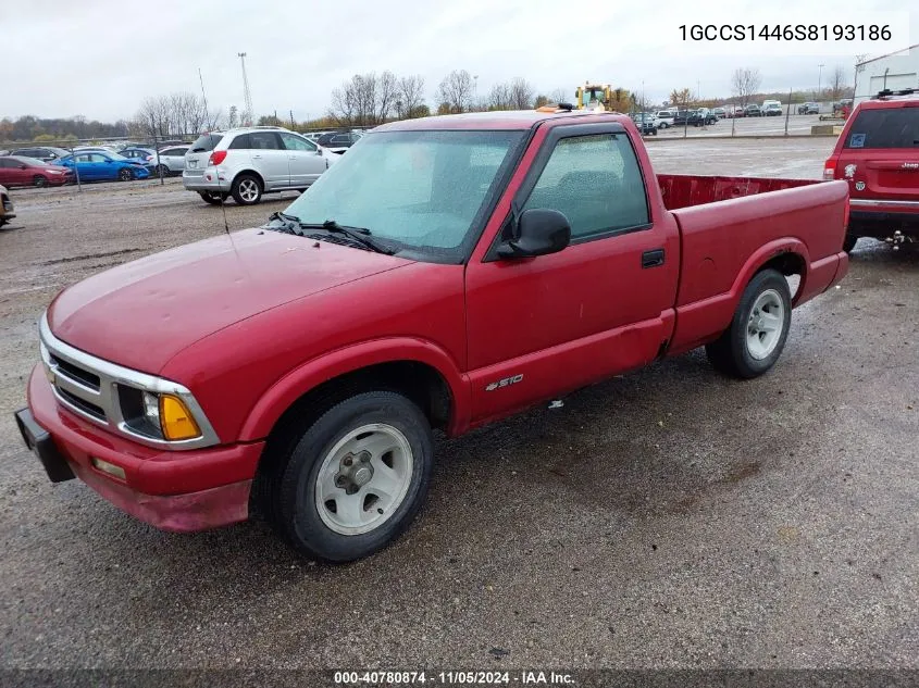 1995 Chevrolet S Truck S10 VIN: 1GCCS1446S8193186 Lot: 40780874