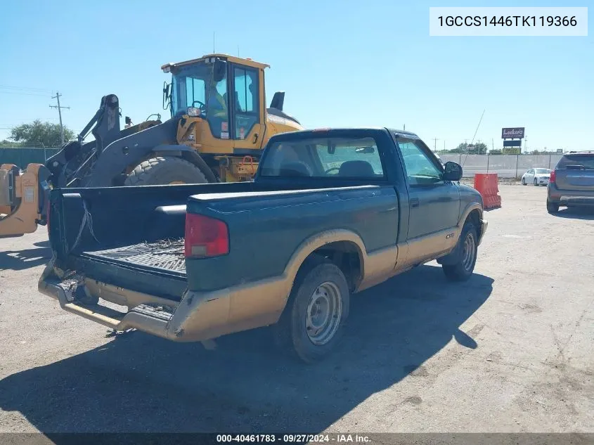 1996 Chevrolet S Truck S10 VIN: 1GCCS1446TK119366 Lot: 40461783