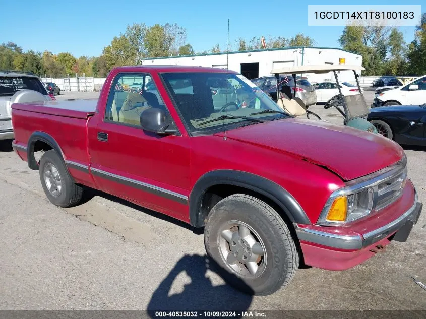 1996 Chevrolet S Truck S10 VIN: 1GCDT14X1T8100183 Lot: 40535032