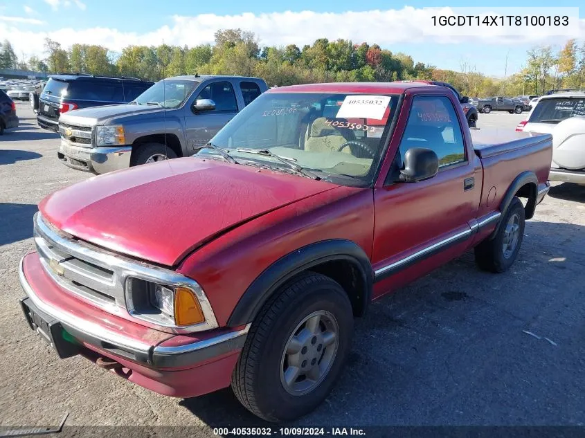 1996 Chevrolet S Truck S10 VIN: 1GCDT14X1T8100183 Lot: 40535032