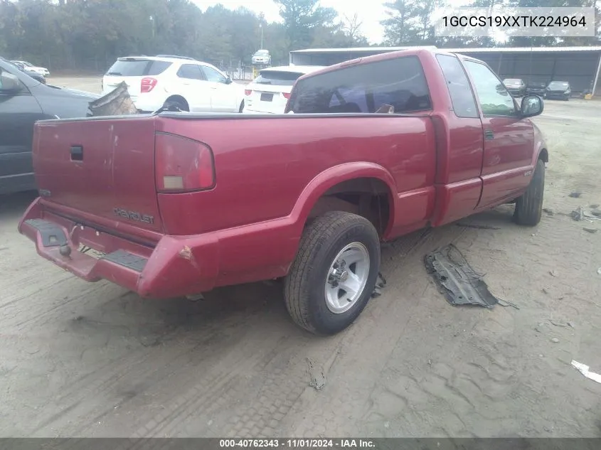 1996 Chevrolet S Truck S10 VIN: 1GCCS19XXTK224964 Lot: 40762343