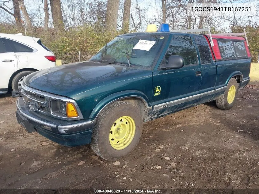 1996 Chevrolet S Truck S10 VIN: 1GCCS1941T8167251 Lot: 40848329