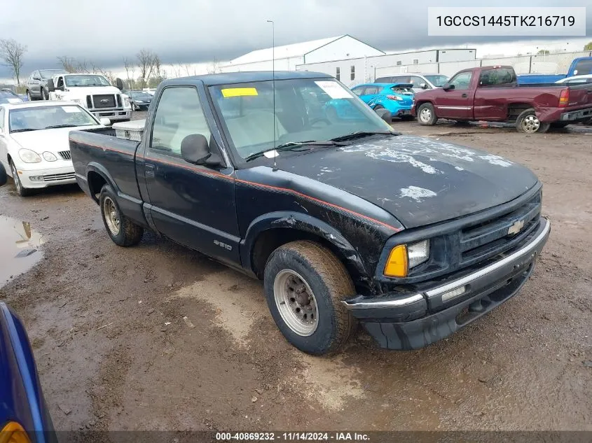 1996 Chevrolet S Truck S10 VIN: 1GCCS1445TK216719 Lot: 40869232