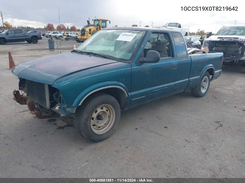 1996 Chevrolet S Truck S10 VIN: 1GCCS19X0T8219642 Lot: 40881851