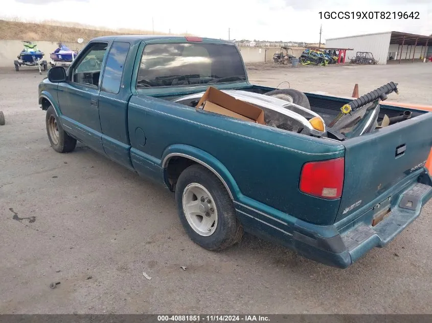 1996 Chevrolet S Truck S10 VIN: 1GCCS19X0T8219642 Lot: 40881851