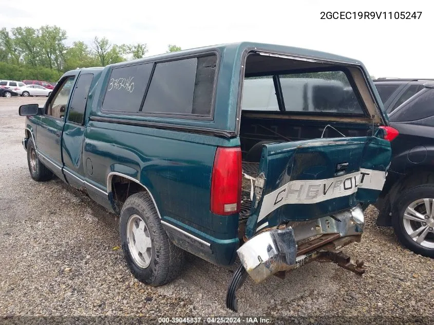 1997 Chevrolet C/K 1500 Silverado Fleetside VIN: 2GCEC19R9V1105247 Lot: 39045837