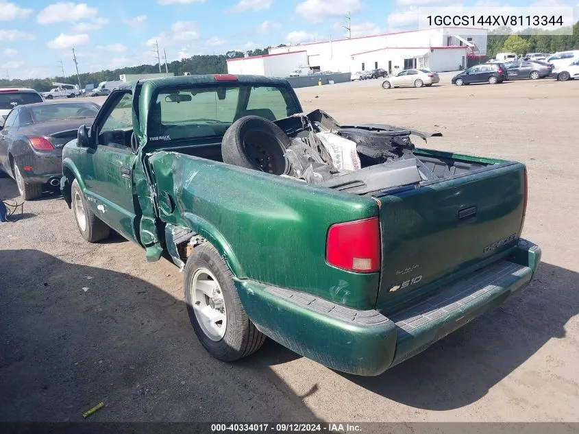 1997 Chevrolet S-10 Ls VIN: 1GCCS144XV8113344 Lot: 40334017