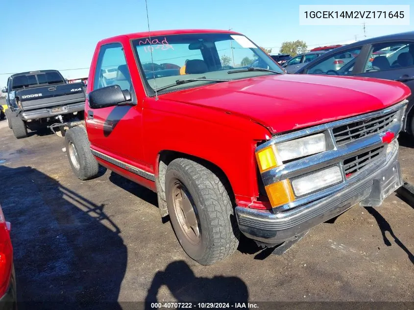 1997 Chevrolet K1500 Sportside VIN: 1GCEK14M2VZ171645 Lot: 40707222