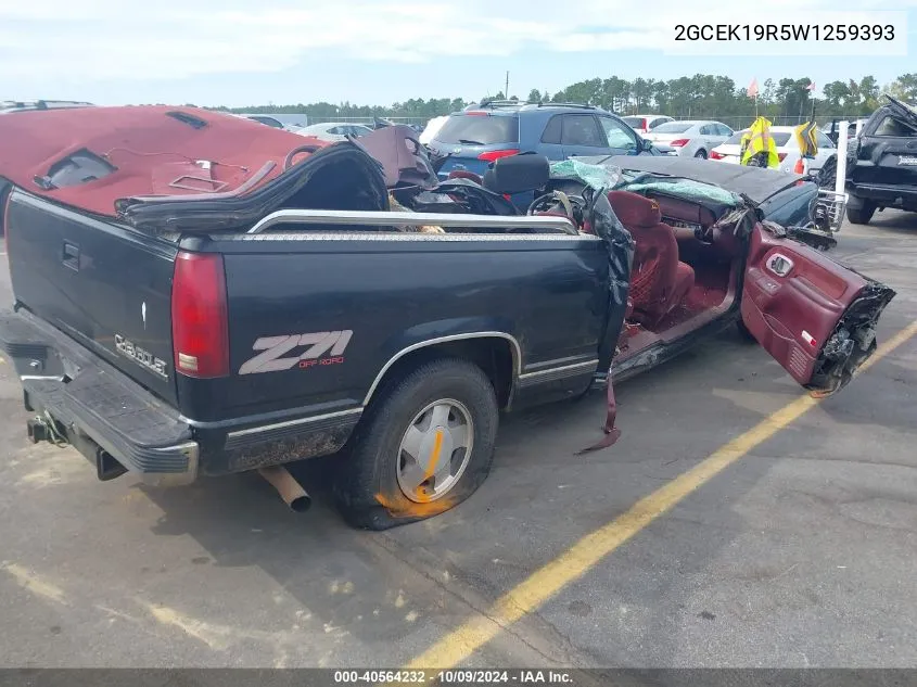 1998 Chevrolet K1500 Fleetside VIN: 2GCEK19R5W1259393 Lot: 40564232