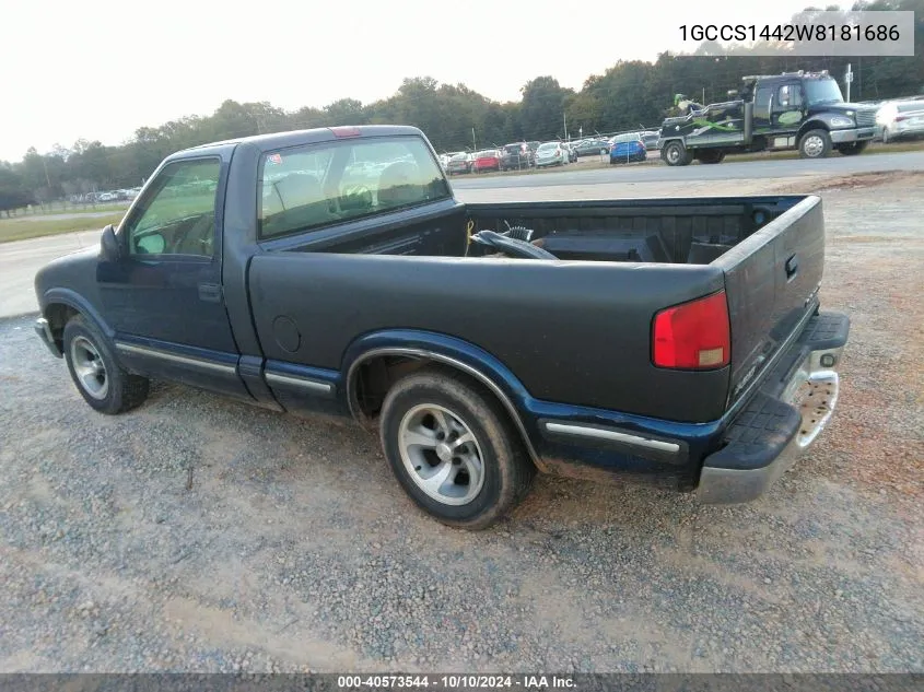 1GCCS1442W8181686 1998 Chevrolet S-10 Ls Fleetside