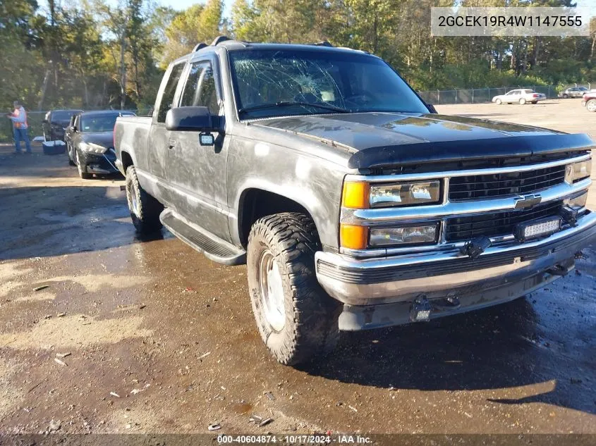 1998 Chevrolet K1500 Fleetside VIN: 2GCEK19R4W1147555 Lot: 40604874