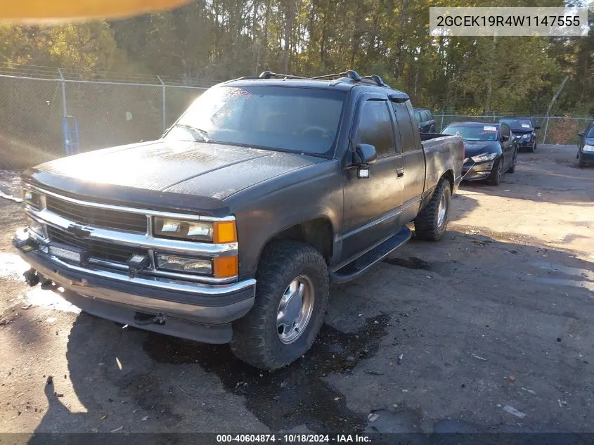 1998 Chevrolet K1500 Fleetside VIN: 2GCEK19R4W1147555 Lot: 40604874