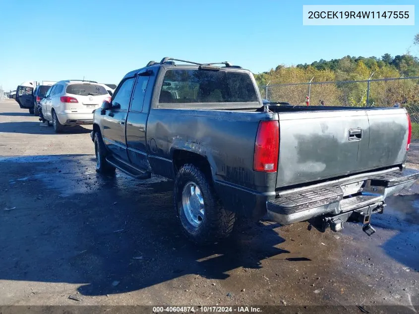 1998 Chevrolet K1500 Fleetside VIN: 2GCEK19R4W1147555 Lot: 40604874